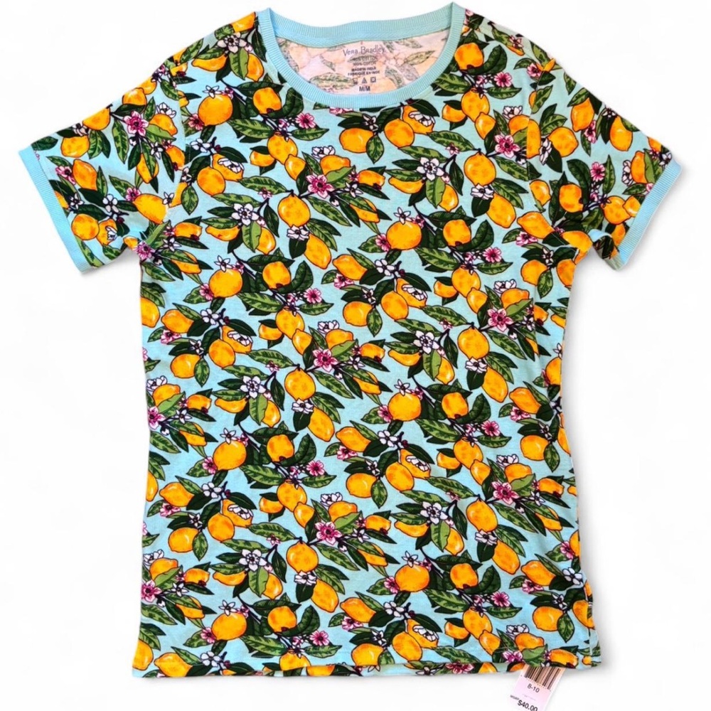 Vera Bradley lemon print top